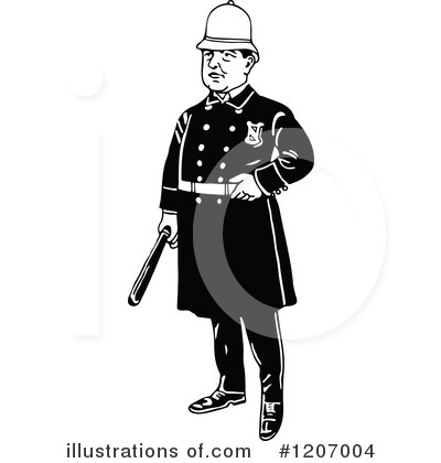 Royalty-Free (RF) Police Clipart Illustration by Prawny Vintage - Stock Sample #1207004