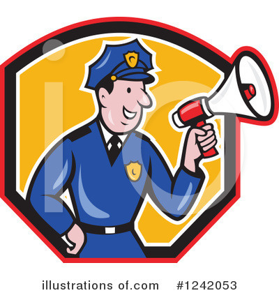 Royalty-Free (RF) Police Clipart Illustration by patrimonio - Stock Sample #1242053