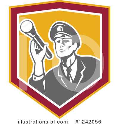 Royalty-Free (RF) Police Clipart Illustration by patrimonio - Stock Sample #1242056