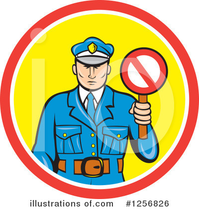 Royalty-Free (RF) Police Clipart Illustration by patrimonio - Stock Sample #1256826