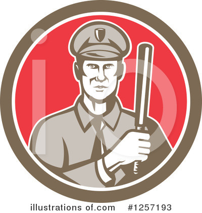 Royalty-Free (RF) Police Clipart Illustration by patrimonio - Stock Sample #1257193