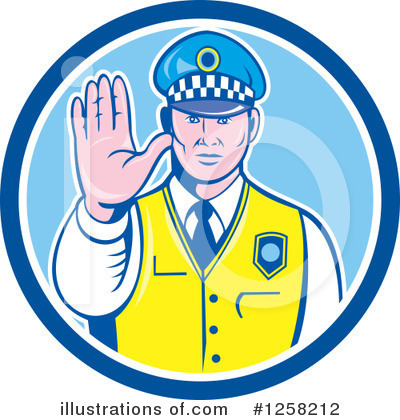 Royalty-Free (RF) Police Clipart Illustration by patrimonio - Stock Sample #1258212