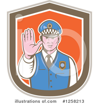 Royalty-Free (RF) Police Clipart Illustration by patrimonio - Stock Sample #1258213
