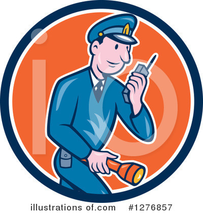 Royalty-Free (RF) Police Clipart Illustration by patrimonio - Stock Sample #1276857