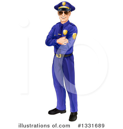 Police Man Clipart #1331689 by AtStockIllustration