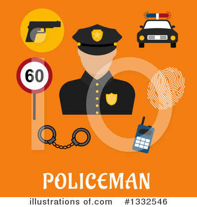 Police Car Clipart #1332546 by Vector Tradition SM