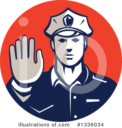 Royalty-Free (RF) Police Clipart Illustration by patrimonio - Stock Sample #1336034