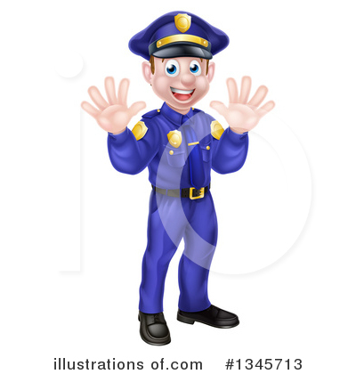 Police Man Clipart #1345713 by AtStockIllustration
