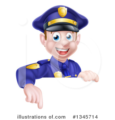 Police Man Clipart #1345714 by AtStockIllustration
