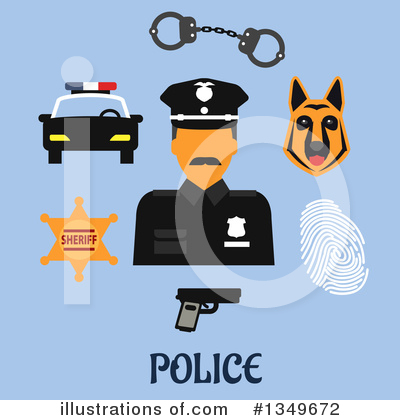 Police Car Clipart #1349672 by Vector Tradition SM