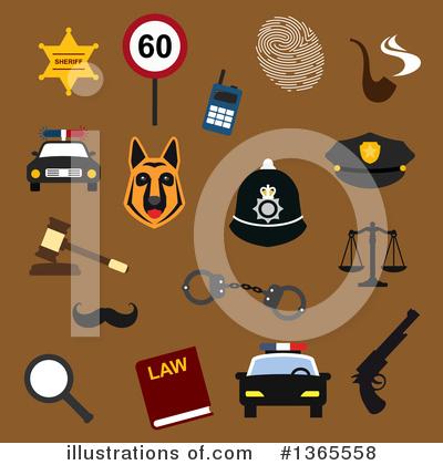 Police Car Clipart #1365558 by Vector Tradition SM
