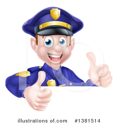 Police Man Clipart #1381514 by AtStockIllustration