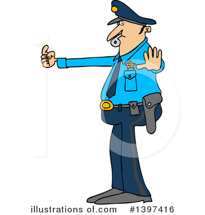 Royalty-Free (RF) Police Clipart Illustration by djart - Stock Sample #1397416
