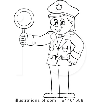 Royalty-Free (RF) Police Clipart Illustration by visekart - Stock Sample #1461588