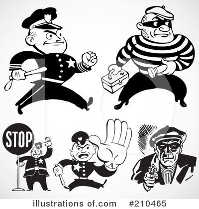 Royalty-Free (RF) Police Clipart Illustration by BestVector - Stock Sample #210465