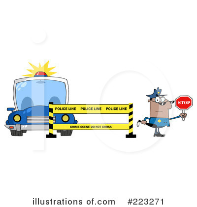 Royalty-Free (RF) Police Clipart Illustration by Hit Toon - Stock Sample #223271