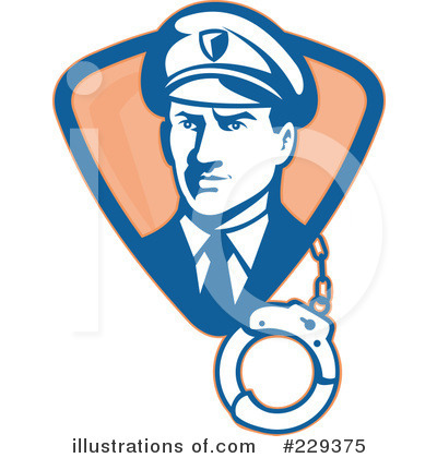 Royalty-Free (RF) Police Clipart Illustration by patrimonio - Stock Sample #229375