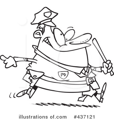 Royalty-Free (RF) Police Clipart Illustration by toonaday - Stock Sample #437121