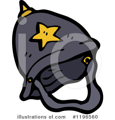 Royalty-Free (RF) Police Helmet Clipart Illustration by lineartestpilot - Stock Sample #1196560