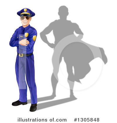 Royalty-Free (RF) Police Man Clipart Illustration by AtStockIllustration - Stock Sample #1305848