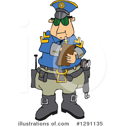 Royalty-Free (RF) Police Officer Clipart Illustration by djart - Stock Sample #1291135