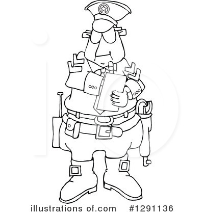 Royalty-Free (RF) Police Officer Clipart Illustration by djart - Stock Sample #1291136