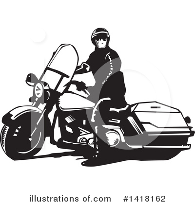 Motorcycle Clipart #1418162 by David Rey