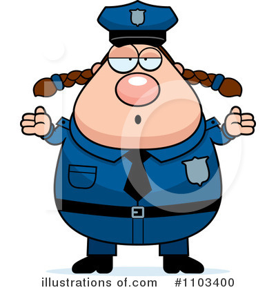 Police Woman Clipart #1103400 by Cory Thoman