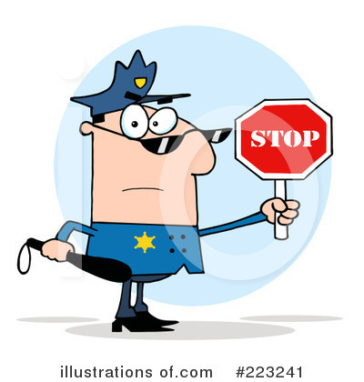 Royalty-Free (RF) Policeman Clipart Illustration by Hit Toon - Stock Sample #223241
