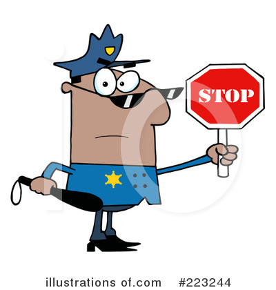 Royalty-Free (RF) Policeman Clipart Illustration by Hit Toon - Stock Sample #223244