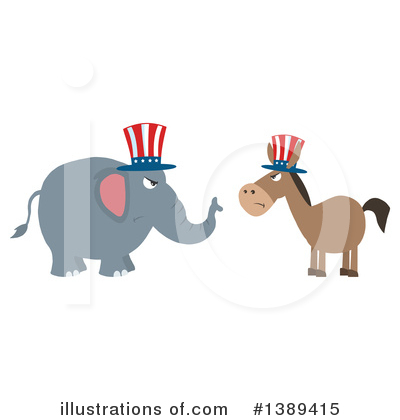 Democratic Donkey Clipart #1389415 by Hit Toon