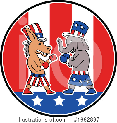 Democratic Donkey Clipart #1662897 by patrimonio