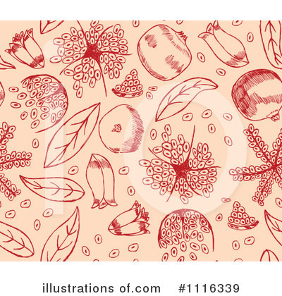 Royalty-Free (RF) Pomegranate Clipart Illustration by Cherie Reve - Stock Sample #1116339