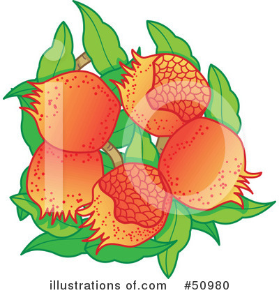 Royalty-Free (RF) Pomegranate Clipart Illustration by Cherie Reve - Stock Sample #50980