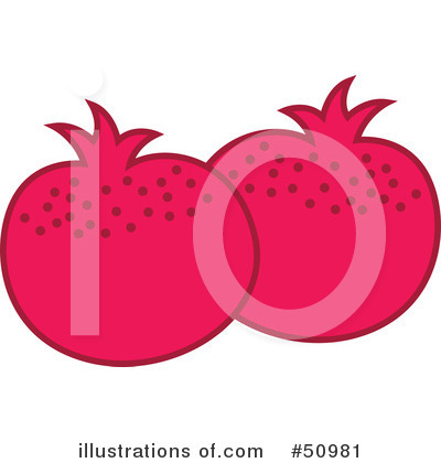 Royalty-Free (RF) Pomegranate Clipart Illustration by Cherie Reve - Stock Sample #50981