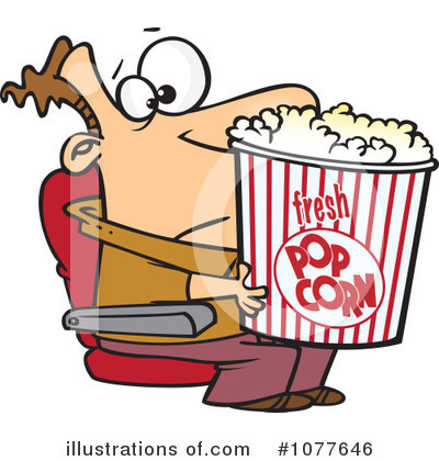 Royalty-Free (RF) Popcorn Clipart Illustration by toonaday - Stock Sample #1077646