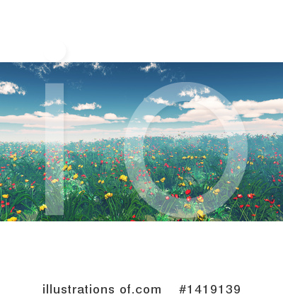 Wildflowers Clipart #1419139 by KJ Pargeter
