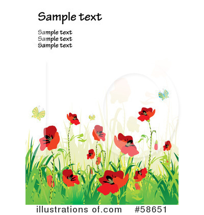 Royalty-Free (RF) Poppies Clipart Illustration by MilsiArt - Stock Sample #58651