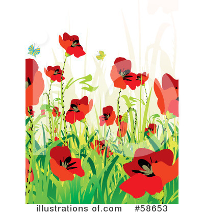 Royalty-Free (RF) Poppies Clipart Illustration by MilsiArt - Stock Sample #58653