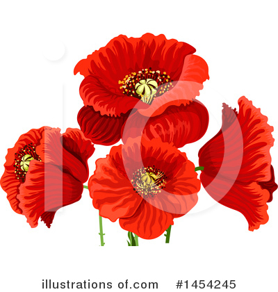 Royalty-Free (RF) Poppy Clipart Illustration by Vector Tradition SM - Stock Sample #1454245