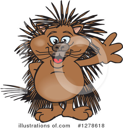 Royalty-Free (RF) Porcupine Clipart Illustration by Dennis Holmes Designs - Stock Sample #1278618