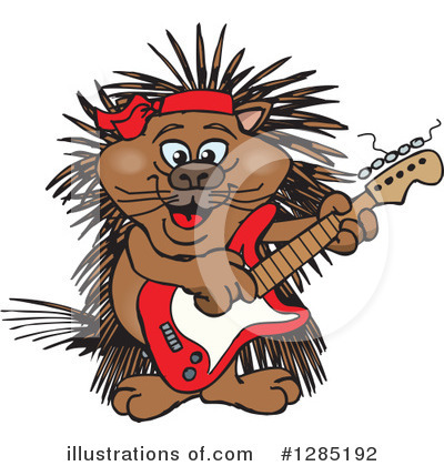 Royalty-Free (RF) Porcupine Clipart Illustration by Dennis Holmes Designs - Stock Sample #1285192