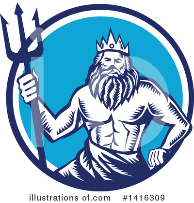 Poseidon Clipart #1416309 by patrimonio