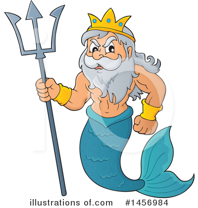 Poseidon Clipart #1388461 - Illustration by toonaday