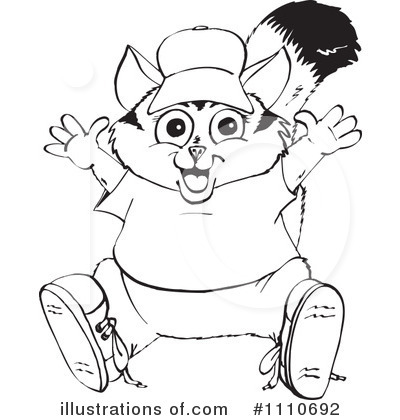 Royalty-Free (RF) Possum Clipart Illustration by Dennis Holmes Designs - Stock Sample #1110692