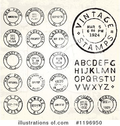 Royalty-Free (RF) Postmark Clipart Illustration by BestVector - Stock Sample #1196950