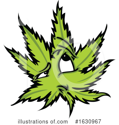 Pot Leaf Clipart #1630967 by Chromaco