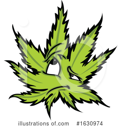 Pot Leaf Clipart #1630974 by Chromaco