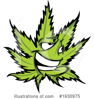 Pot Leaf Clipart #1630975 by Chromaco