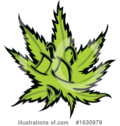 Pot Leaf Clipart #1630979 by Chromaco